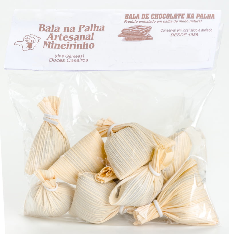 Bala Chocolate na Palha Pacote 200g